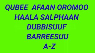 QUBEE AFAAN OROMOO HAALA SALPHAAN DUBBISUUF BARREESSUU [upl. by Haim]