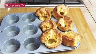 Popovers w formie na muffiny  klasyczne i pełnoziarniste  SkutecznieTv [upl. by Merkle684]