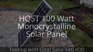 HQST 100 Watt Monocrystalline Solar Panel Review [upl. by Chapnick948]