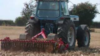 Ford 8830 with 3m Vaderstad disc harrow in Co Kildare [upl. by Juditha]