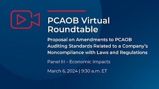 PCAOB Roundtable  Panel 3 Economic Impacts [upl. by Lleoj759]