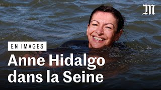 Anne Hidalgo s’est baignée dans la Seine à quelques jours des JO de Paris 2024 [upl. by Lennej800]