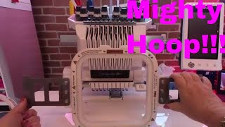 Magnetic Hoops for the PR1000E Embroidery Machine MIGHTY HOOPS ROCK😍 [upl. by Aziar217]