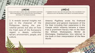 Content and Context Analysis of Antonio Pigafettas Account on the First Voyage [upl. by Hetty253]