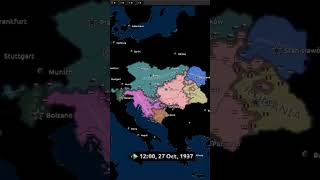 AustriaHungary Battle Royale  Hoi4 Timelapse [upl. by Johnath350]