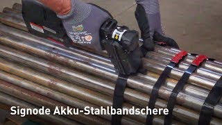 Evers Signode AkkuStahlbandschere Howto [upl. by Kirkwood378]