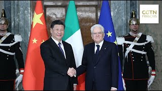 Les présidents chinois et italien se rencontrent à Rome [upl. by Mendie316]