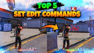 Top 5 Set Edit Secret Commands for 95 Headshots 🔥 [upl. by Quickman220]