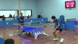 Westchester Table Tennis Center  August Open Singles Finals 2014 [upl. by Esirec]