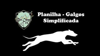 Planilha  Análise de Galgos Simplificada  Gratuita [upl. by Lanor60]