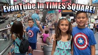 EvanTube in Times Square Catching the RedEye to New York [upl. by Christos]