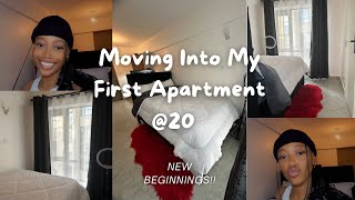 MOVING INTO MY FIRST APARTMENT  20  Mini studio Bedsitter  New beginnings [upl. by Anayk882]