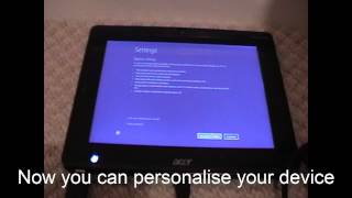 PXE Boot an Acer Icona Tab W500 install windows 8 [upl. by Hackathorn165]