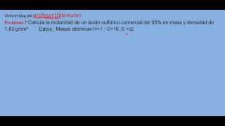 Ejercicios y problemas resueltos de disoluciones 7 [upl. by Paluas]