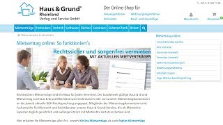 HAUS amp GRUND Mietvertrag online  So einfach gehts [upl. by Naraj787]