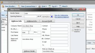 QuickBooks Vendor Type List [upl. by Deborath656]