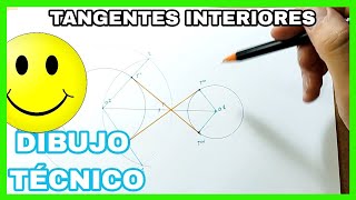 Rectas tangentes interiores a dos circunferencias [upl. by Amary]