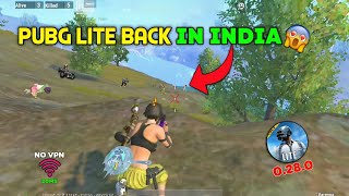 PUBG LITE BACK iN iNDiA😱1v4 Hackur GAMEPLAY  NEW UPDATE 0280 GujjarXyt [upl. by Ezeerb]