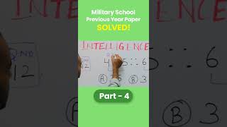 Rashtriya Military School Previous Year Paper Intelligence Pt4 Solved  RMS Previous Year Paper [upl. by Fedak807]