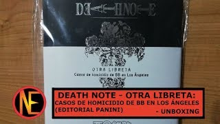 Death Note  Otra Libreta Casos De Homicidio De BB En Los Ángeles Editorial Panini  Unboxing [upl. by Nerty737]