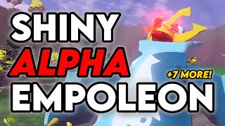 SHINY ALPHA EMPOLEON  7 MORE in Pokemon Legends Arceus [upl. by Nonohcle]