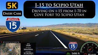 Lets Drive North on I15 from I70 interchange in Cove Fort to Scipio Utah and US 50 in 5K ULTRA HD [upl. by Argella]