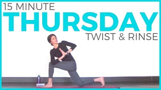 Thursday 7 Day Yoga Challenge Twist amp Rinse Vinyasa Yoga Routine  Sarah Beth Yoga [upl. by Nedrah931]