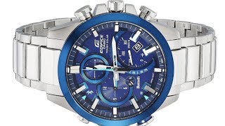 Casio Mens Edifice Solar Connected EQB501DB2ACF Quartz Stainless Steel Casual Watch [upl. by Ayn402]