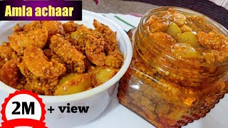 कम मेहनत में बनाए आंवले का जबरदस्त आंवले का अचार  Amla Achar  Instant Amla Pickle Recipe In Hindi [upl. by Vevay889]