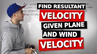 MCV4U  Resultant Velocity Example  Applications of Vectors Test 2 [upl. by Nnylylloh]