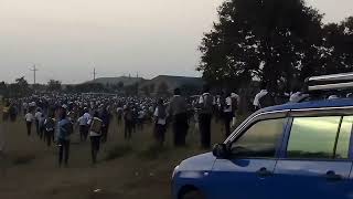 Mbita High School Boys return to the school compound at the end of the fundraiser [upl. by Yarised]