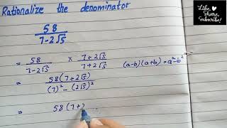 Rationalize the denominator  Class 9  MathematicsChampion [upl. by Mairb]