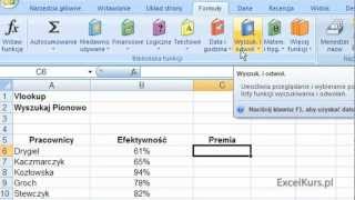 Kurs Excel 2007 Dla Zaawansowanych Funkcja Wyszukaj Pionowo  Część 1 [upl. by Atilrahc]