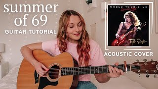 Taylor Swift Summer of 69 Guitar Tutorial Speak Now Tour Live Acoustic Cover  Nena Shelby [upl. by Niltac]