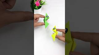 DIY Cute Origami Moving Toy  Easy Paper Craft Tutorial [upl. by Anhpad]