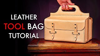 Leather Tool Bag DIY  Tutorial and Pattern Download [upl. by Kitarp673]