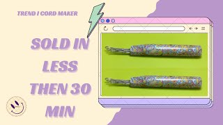 Handmade Trend I Cord Maker Sold in 30 minDIY ICord Maker [upl. by Nirad711]