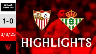 El resumen de la victoria del Sevilla FC sobre el Real Betis en México [upl. by Auqinot]