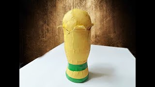 Make world cup trophy using plastic bottle [upl. by Lello]