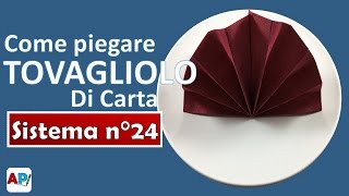 Come piegare tovagliolo di carta a forma di ventaglio  Tovaglioli portaposate fai da te [upl. by Aitahs711]