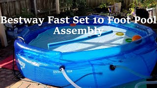 Bestway Fast Set 10 Foot Pool Assembly Timelapse [upl. by Eliathan282]