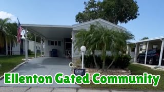 Rare Split Floor Plan Mobile Home Ellenton Florida Gated Community [upl. by Nalek]