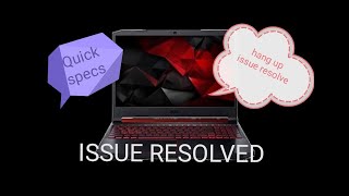 Acer Nitro 5 Ryzen 7 3750H issue  Glitch  hangup  freeze  quick spec [upl. by Akived139]