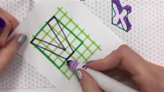 How to Draw 3D Isometric Letters with Diagonals M X V and N [upl. by Ivette]