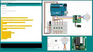 Arduino ile Step Motor Projeleri Step motor Hız Yön kontrolü Devresi [upl. by Ecyarg482]