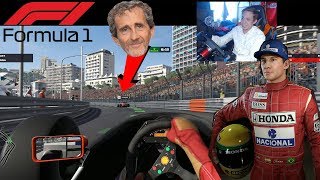 CORRIENDO COMO AYRTON SENNA VS ALAIN PROST  CARRERA DE LEYENDAS  MONACO F1 2019 [upl. by Chao4]