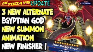 MASTER DUEL  NEW UPDATE  3 ALTERNATE ART EGYPTIAN GOD AND THEIR FINISHERS [upl. by Thalassa]