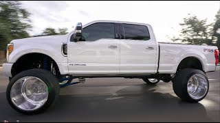 HOW A 2017 F250 PLATINUM IS BUILT 8 INCH CHROME LIFT ON 26X16 FROM START TO FINISH [upl. by Yokum]