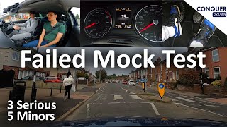 Failed Mock Driving Test UK  3 Serious Faults and 5 Minor Faults [upl. by Eegnat]