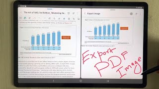 Samsung Galaxy Tab S7 FE  How to Export Image from PDF [upl. by Almira]